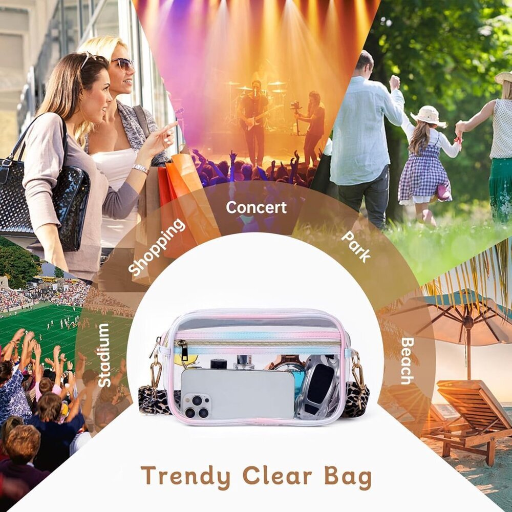 Versatile Clear Purse With Adjustable Strap - Sta… - image 7